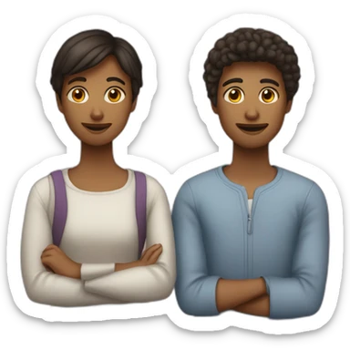 Deux personnes cœur sticker