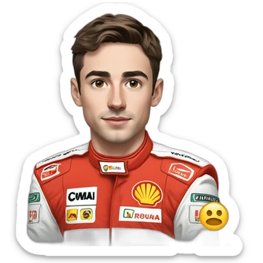 Hyper realistic charles leclerc sticker