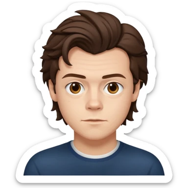 une joli personne qui ressemble a harry styles, avec beaucoup de details sticker