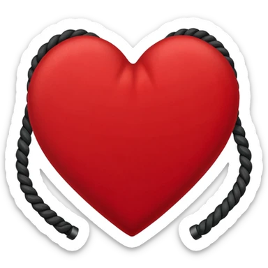 heart with a velvet rope border sticker
