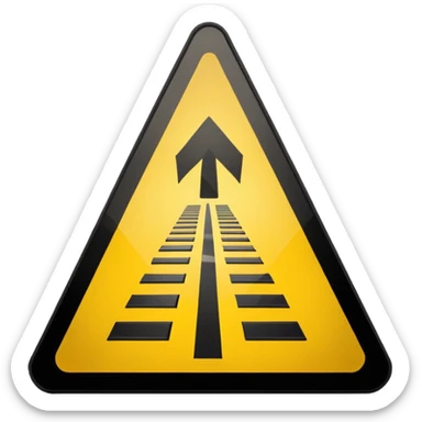 Railway crossing sign sticker