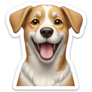 happy dog dog sticker