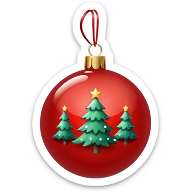 Christmas tree ball sticker