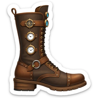 Ultra realistic mens Steampunk style boots sticker