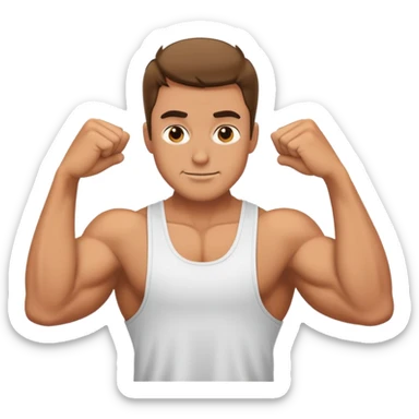 A man flexing on Friday  sticker