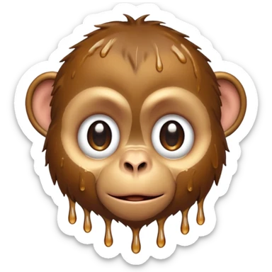 a wet monkey sticker