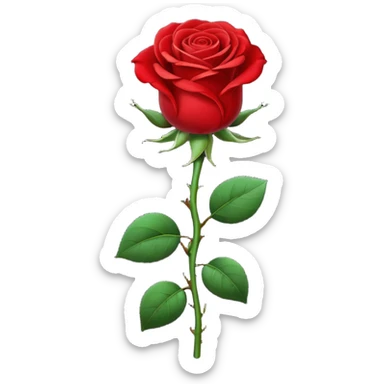 Una rosa roja caminando sticker