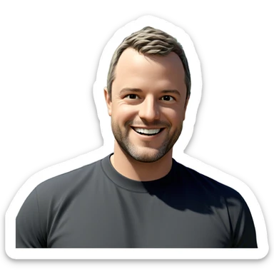 smiling boy in nature sticker