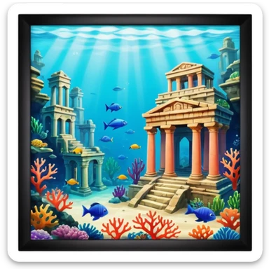 The Lost Island of Atlantis sticker
