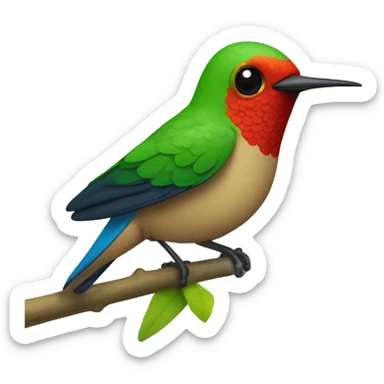 emoji de un colibrí bostezando  sticker