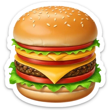 Hamburger emoji small sticker