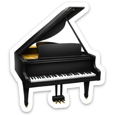 Black piano sticker