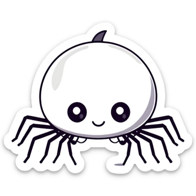 adorable cartoon spider with big eyes sticker