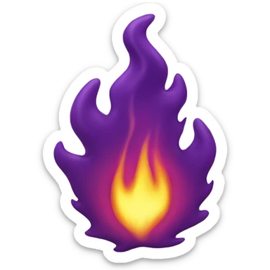 Purple fire sticker