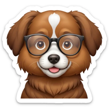 Dog with glasses sticker