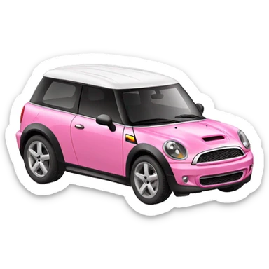 Pink mini suv car sticker
