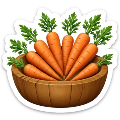 carrots in bowl sticker