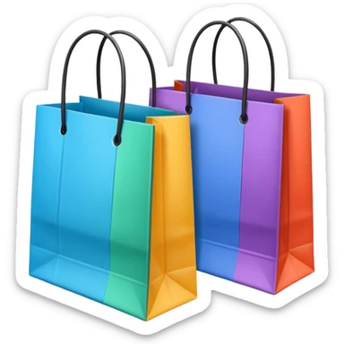 2 beautiful shopping bag sticker