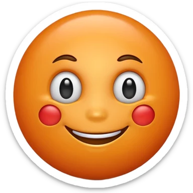 orange BINGO emoji, with a smiling face sticker