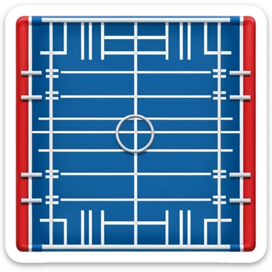 
American football goal field in blue (#00A3E0) and red (#F9423A)  sticker