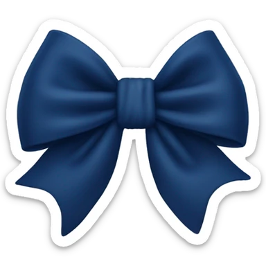 just a navy blue bow with no person sticker