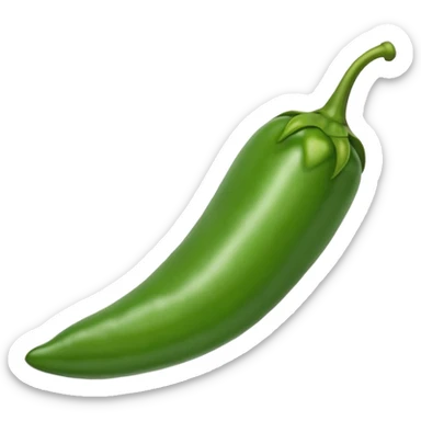 Green chili pepper sticker
