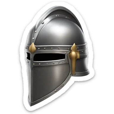 knight helmet with wings sticker