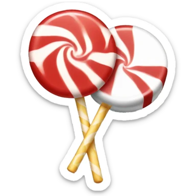 White and red circle candy  sticker