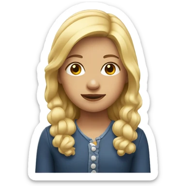 Dutch girl with blonde hair sticker