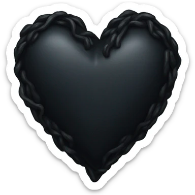 Black heart sticker