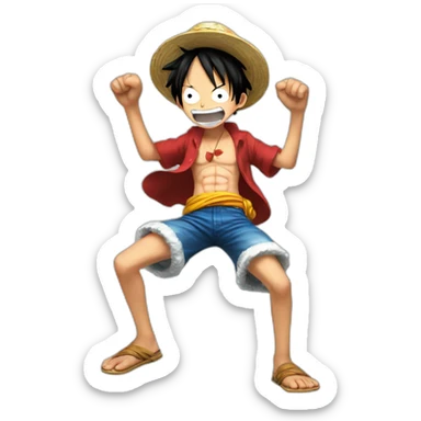 luffy bailando sticker