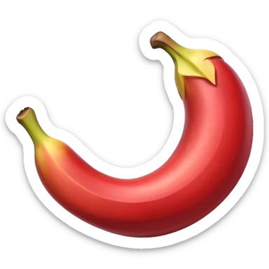 make a peeled red banana  sticker
