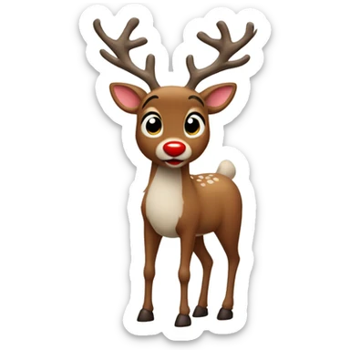 Rudolph the red nosed reindeer sticker
