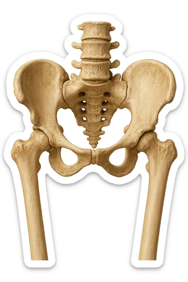 ossa del bacino umano realistico anatomico sticker