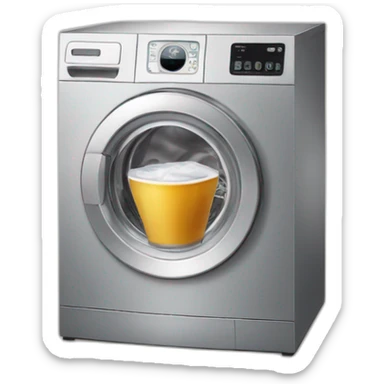 washing machine drink coffee sticker