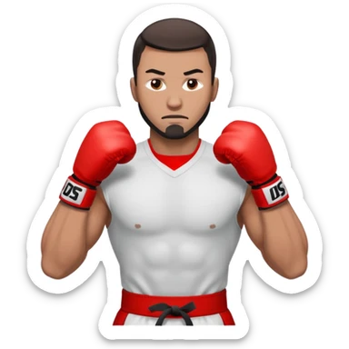 Un gusnte rojo de artes marciales mixtas  sticker