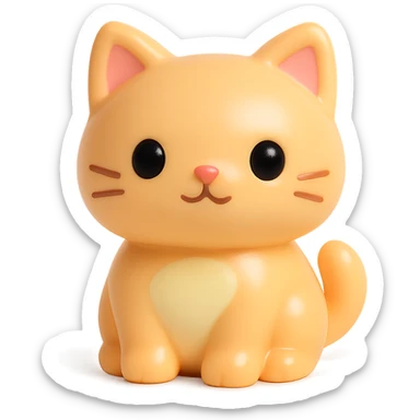 a cute cat vinyl figure style sticker