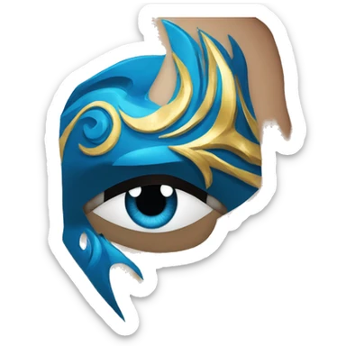 Ojos azules sin cara sticker