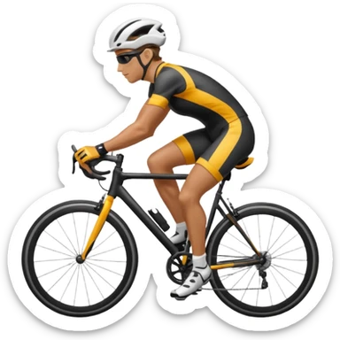 person cycling fast motion sticker