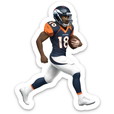 NFL football player, Denver broncos, punt   sticker