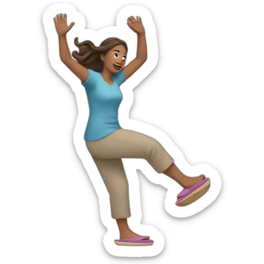 mom throwing slippers sticker