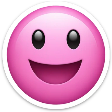 Smiley face pink sticker
