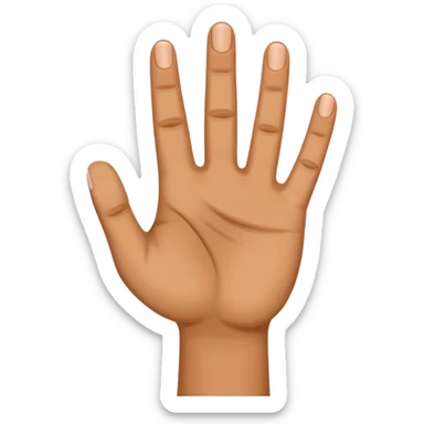 Four fingered hand sticker
