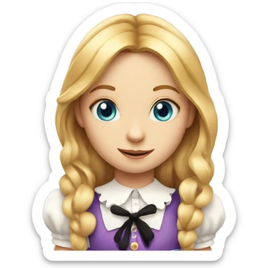 Alice in Wonderland and Cat sticker