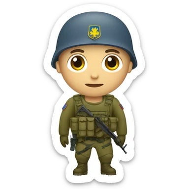 Ukrainian soldier sticker