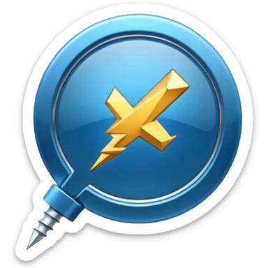Whatsapp icon with a bolt resembling quick action sticker
