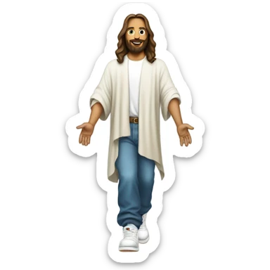 Jesus with jordans sticker