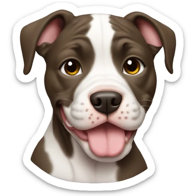 Pitbull puppy sticker