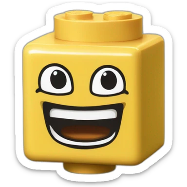 Lego brick happy sticker