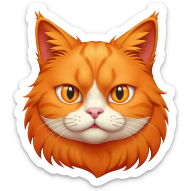 annoyed orange cat sticker